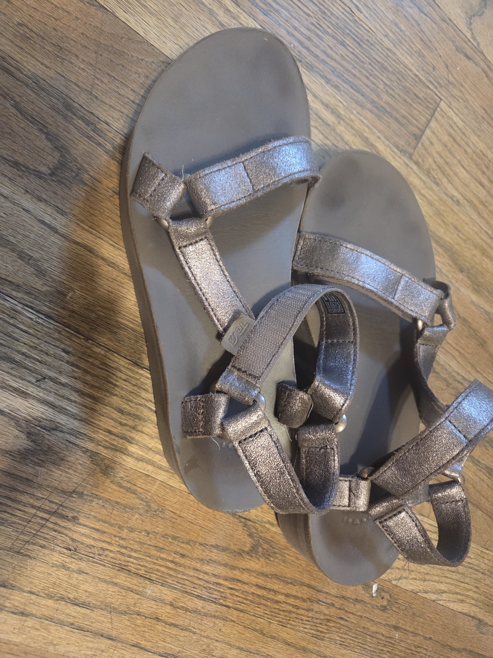 Teva Metallic Brown Leather Sandals
